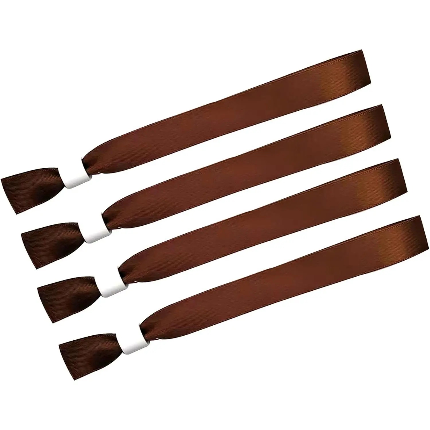 100 count Cloth Event Wristbands, Adjustable Fabric Wristbands for Events with Secure Snap, Soft Disposable Bracelets for Concerts, Festivals, VIP Entry and Nightclubs - 13.78" x 0.59"(Color:Brown)