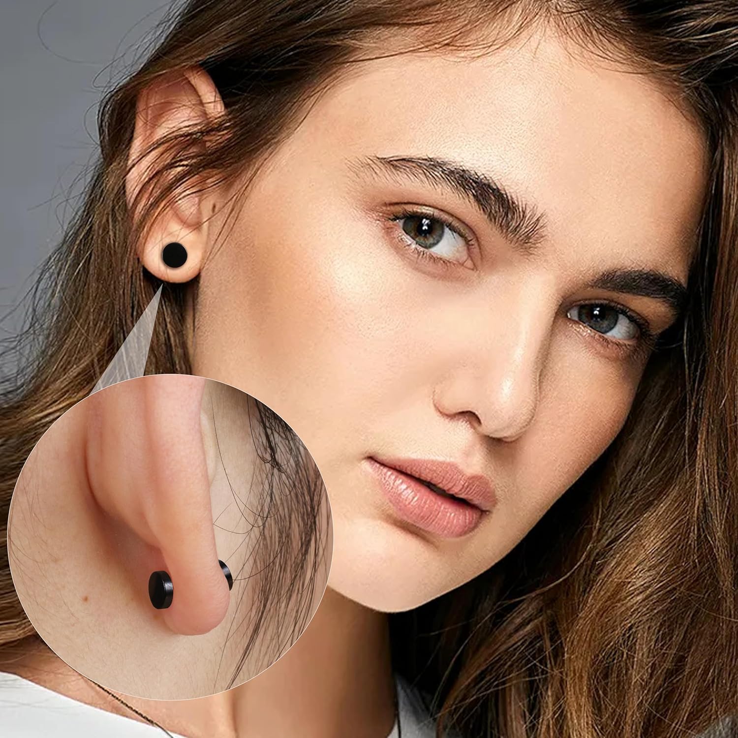 4 Pairs Hypoallergenic Stainless Steel Earrings For Sensitive Ears Simple Stud and Hoop Earrings Huggie Earring Set 18G