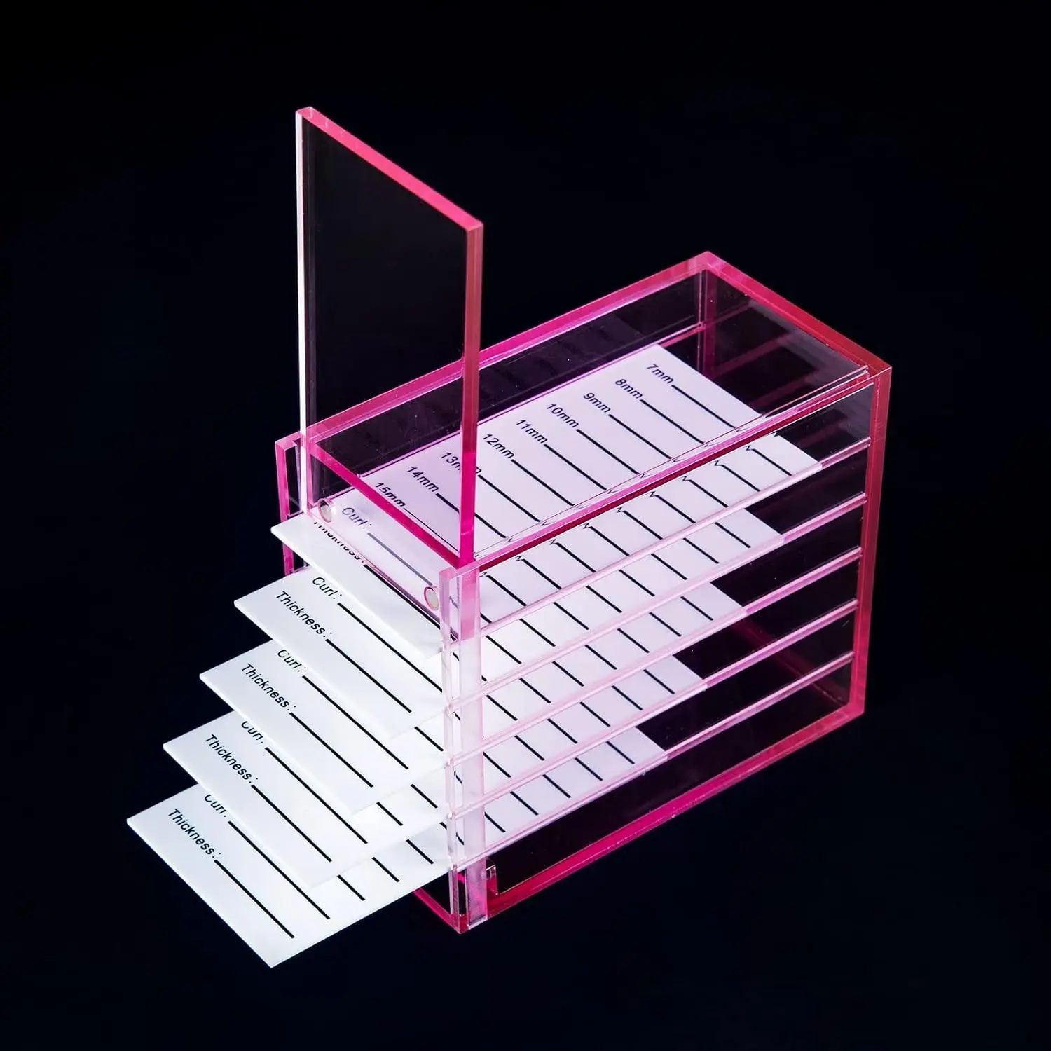 Acrylic 5 Layers  Eyelash Storage Box, Makeup Display Container, Eyelashes Holder Case Grafting, Eyelash Transparent Box Extension Tool