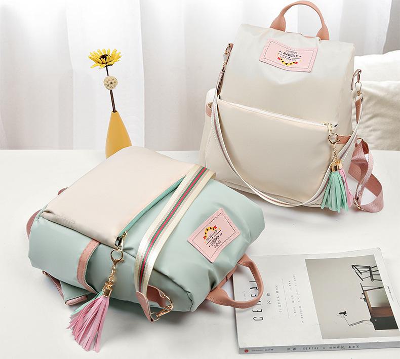 2026 New Korean Style Fashionable Versatile Anti-Theft Student Backpack for Women, Travel Canvas Backpack