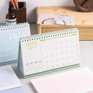 2026 Korean Calendar Simple, Fresh and Creative Desktop Decoration Plan Check in Notebook