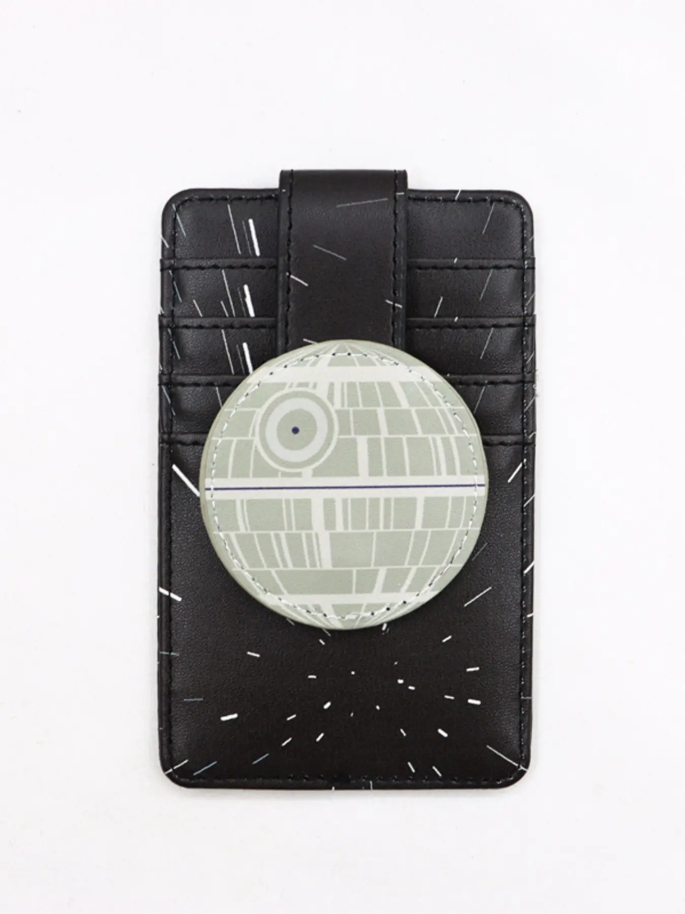 Death Star with Galaxy Stars Wallet, Character Wallet ID Card Holder, Credit Card Holder, PU Material, All over Print, All Seasons