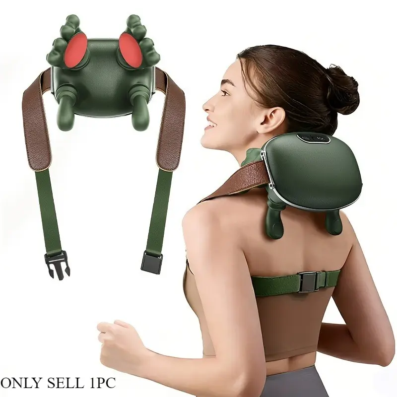 Electric Massage Device for Neck and Shoulder, USB Charging, 6D Manual Simulation, Deep Kneading, Ideal Gift for Men and Women