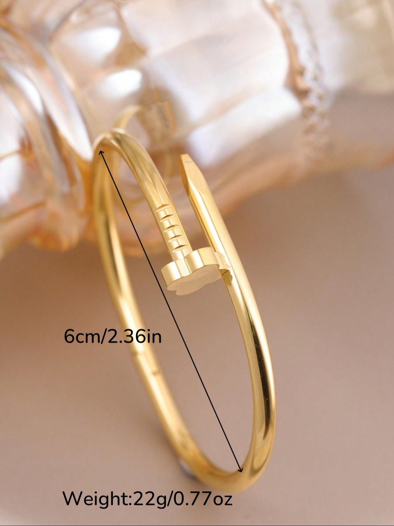 Women's Stainless Steel Bangle Bracelet Set, Chain & Flower Design Jewelry, Perfect Gift for Mom, Mother's Day, Birthday, Party Wear