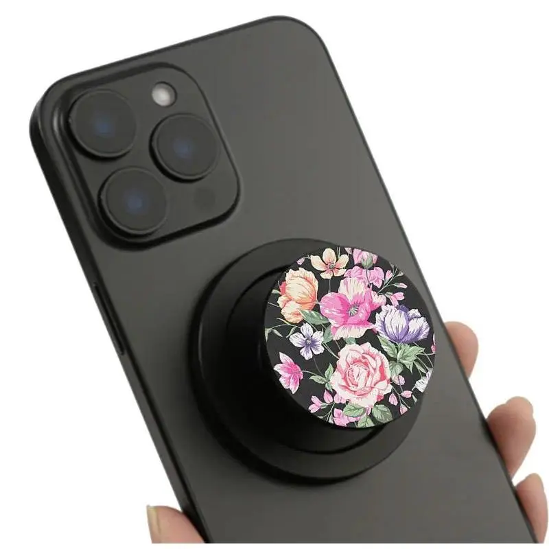 Popped Phone Socket Phone Grip for MagSafe Magnetic Cellphone Holder for iphone 17 Air 16 15 14-Vintage Bouquet