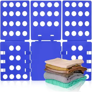 T Shirt Folder T Shirt Folding Board T Shirt Clothes Folder Laundry Organizer Tool Easy and Fast Folding Board for Kid Children and Adult Folding Helper Blue