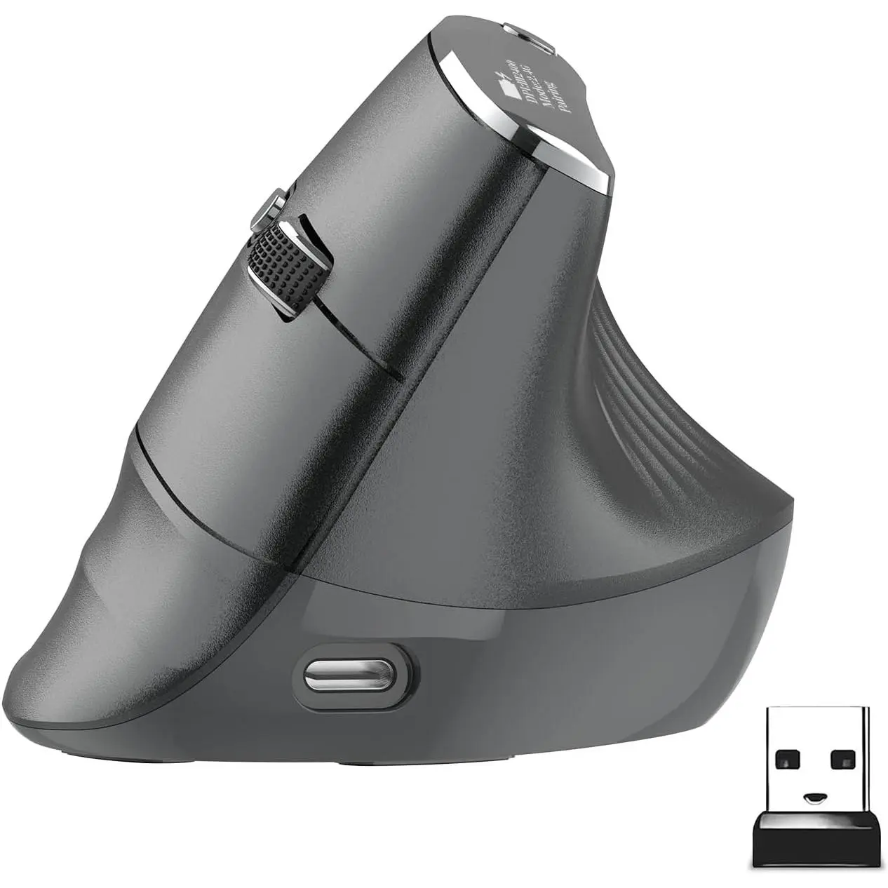 Mode  , Rechargeable  Vertical Ergo   5 Adjustable DPI, Silent 2.4GHz Optical   for Compatible with Laptop, PC(Right Hand)