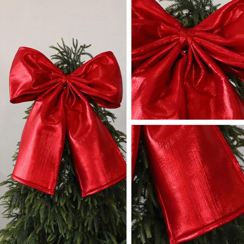 Large Wine Velvet Bow Tie, Christmas Tree Decoration, Holiday Window Hanging Ornament, Festive Home Decor Accessory, Wine Bottle Ornaments