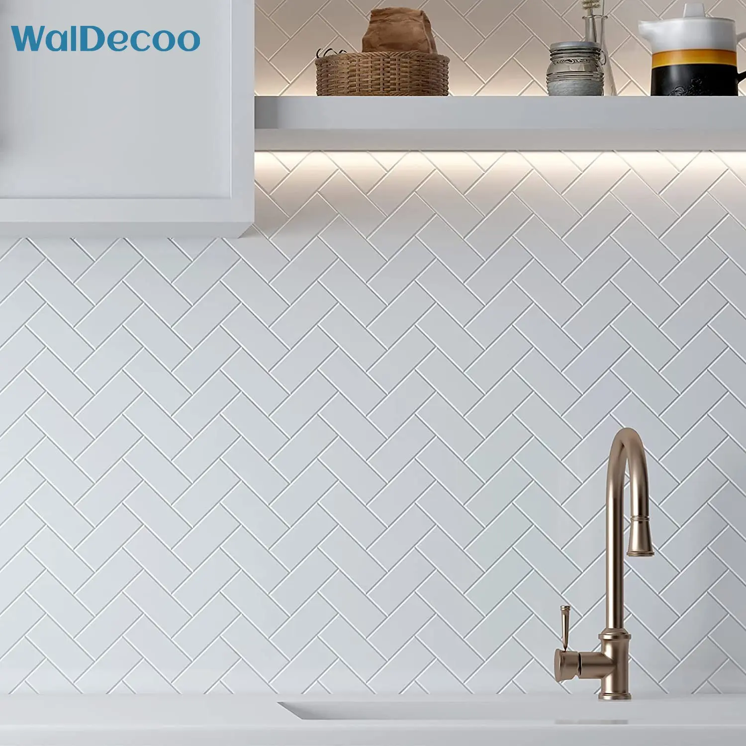 5/10 Sheets Simulation Tile Self-adhesive Wallpaper, Peel and Stick Wallpaper, Sticky Adhesive Wallpaper, Removable Geometric Decorative Wall Covering for Kitchen Bathroom, 3d Waterproof Wall Sticker Home Decorative Tile Decals for Wall Appliccation