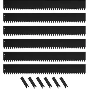 40" L X 4" H Metal Landscape Edging, 6 Pack Heavy Duty Galvanized Steel Garden Edging, Hammer-in Metal Edging for Landscaping for Lawn, Pathway, Yard