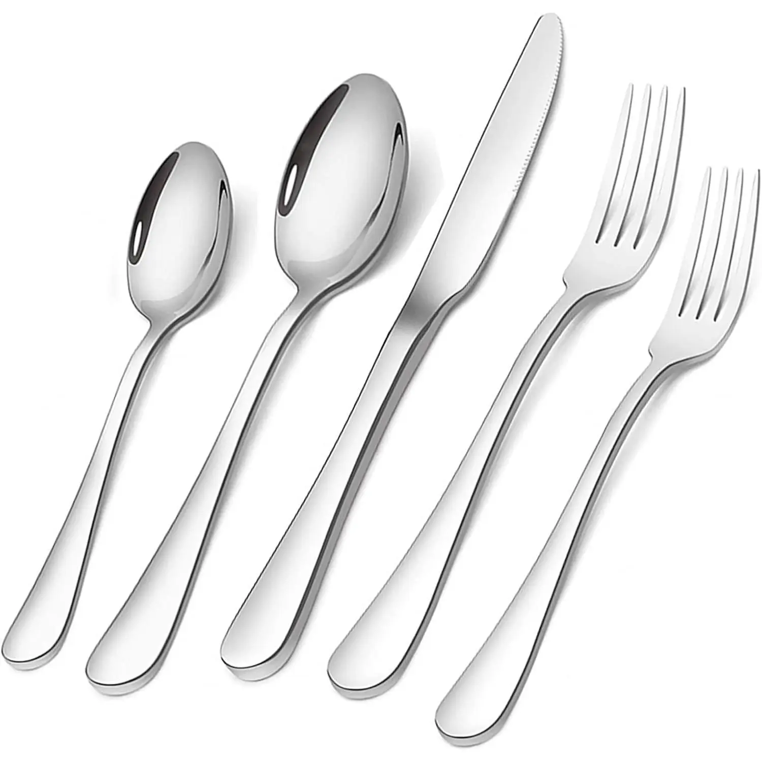 Silverware Set,  Flatware Set Service for 4 Stainless Steel Cutlery Set 20 count Include Upgraded  Spoon Fork Mirror Polished, Dishwasher Safe
