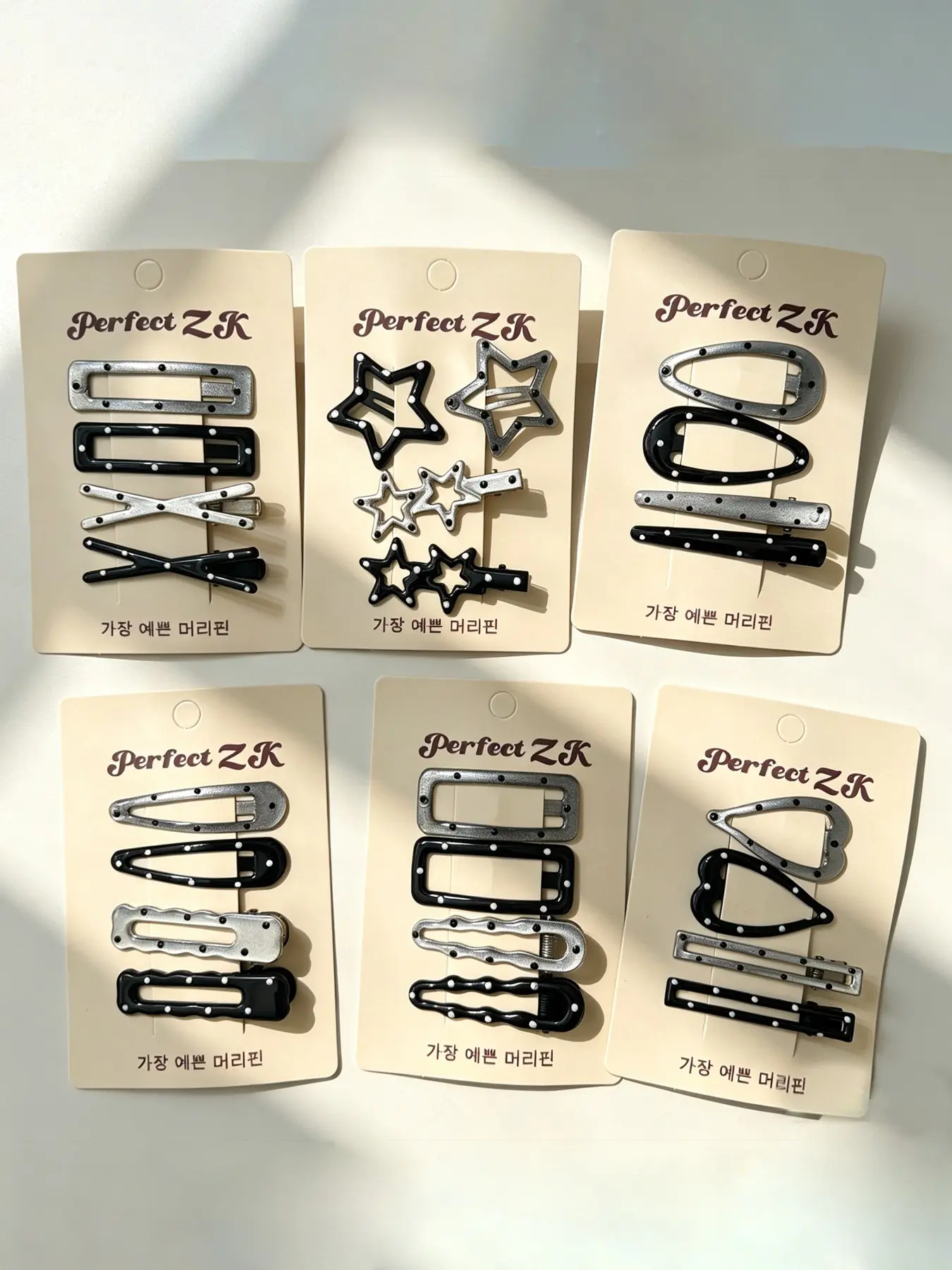 【Black Friday】24 Pcs Vintage Polka Dot Set, Y2K Hollow Out Sweet Cool Girl Side Bangs for Music Festivals, Fun Hair Accessories, Hair Decor