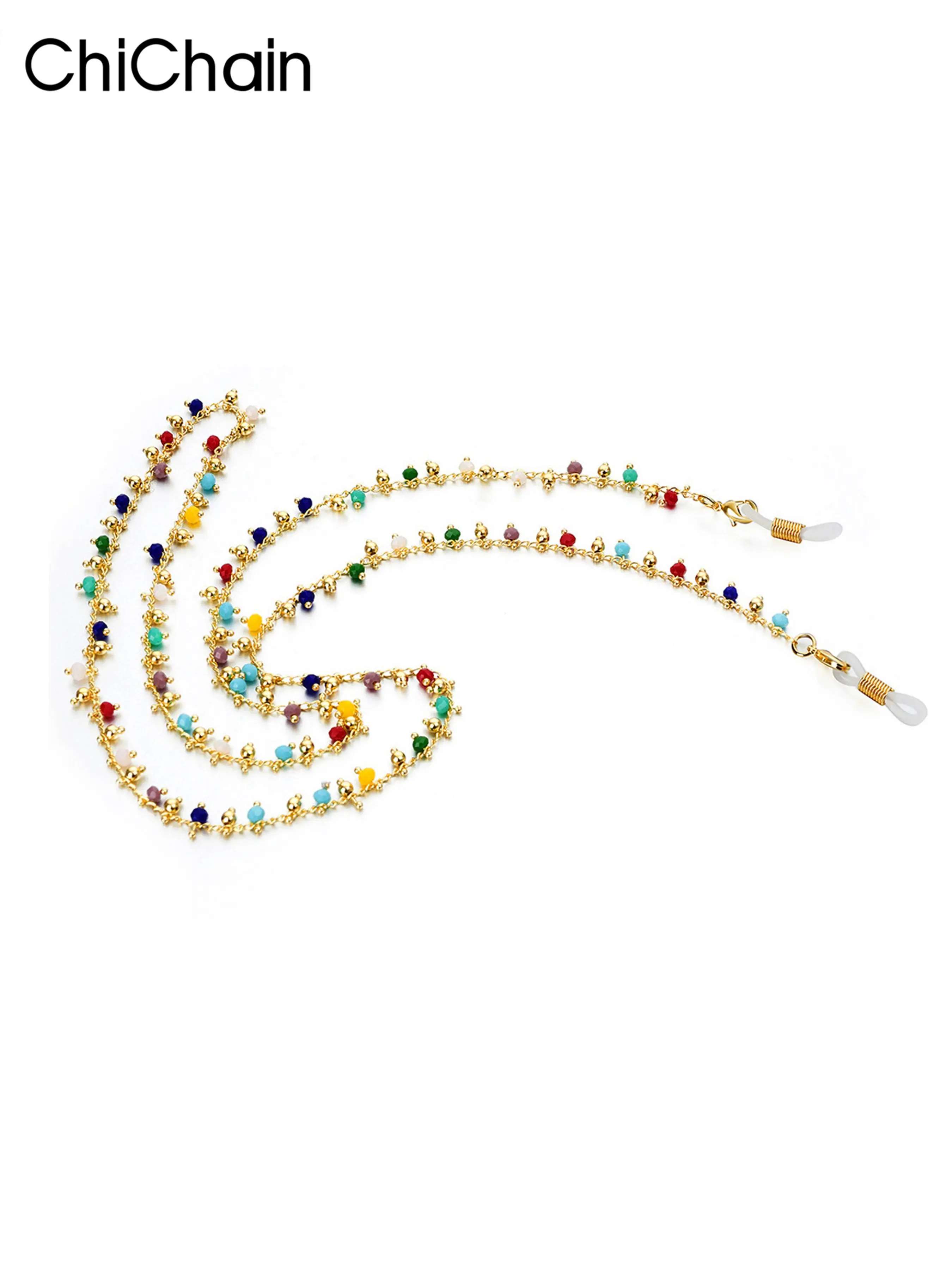 Colorful Bead Eyeglass Chain, Stylish Eyewear Strap, Fashionable Sunglasses Holder, Reading Glasses Accessory, Unique Eye Protection Gear