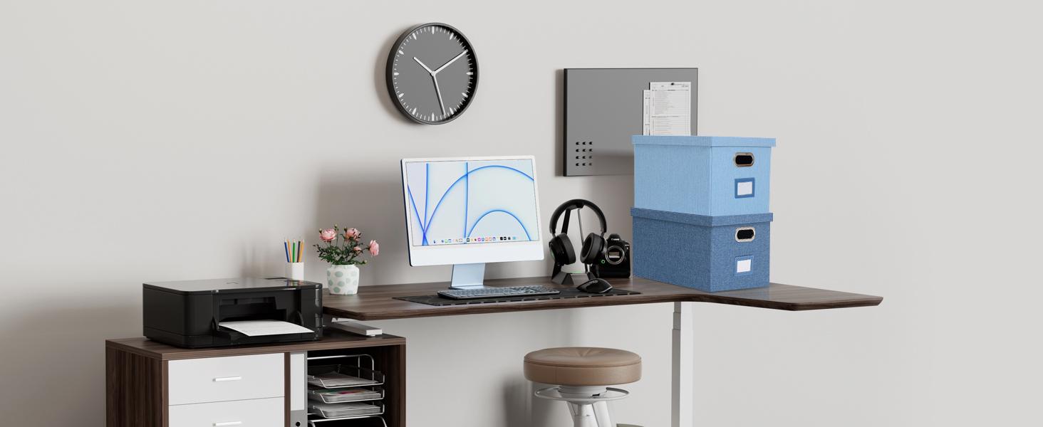 File Organizer, File Box, File Cabinet for Letter File Folder Storage, Hanging File Organizer for Office/Decor/Home, Document Organizer, 1 Pack, Gray