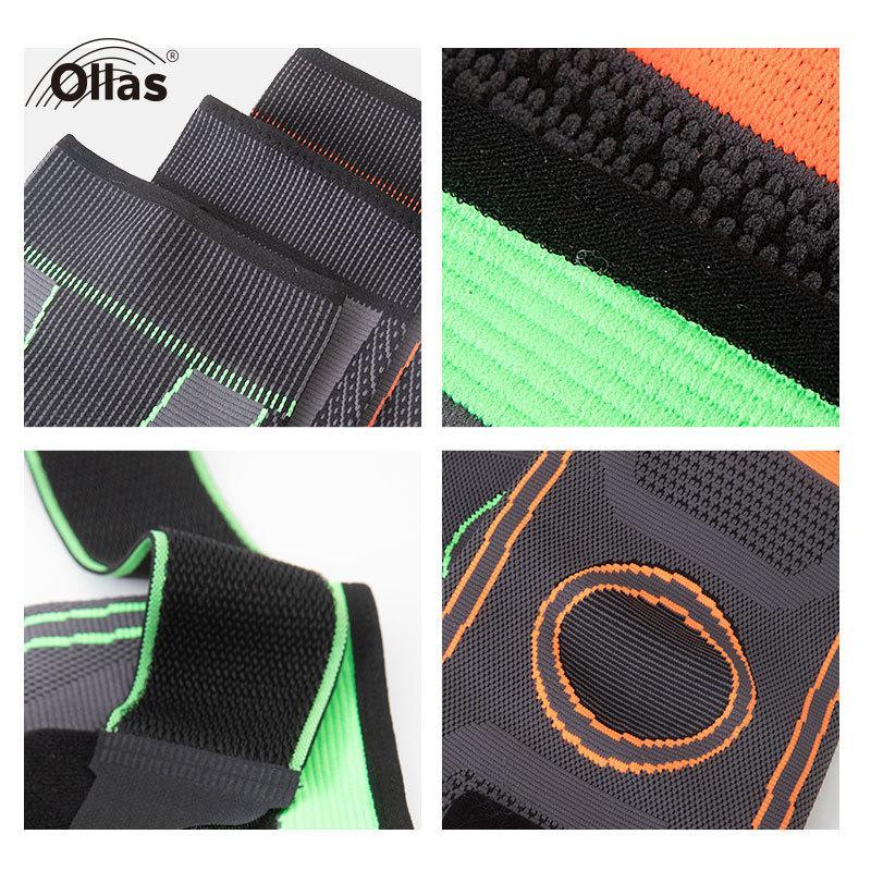 OLLAS Knee Compression Sleeve for Men and Women (A Pair), Knee Support Brace for Running and Work Out Knee Brace