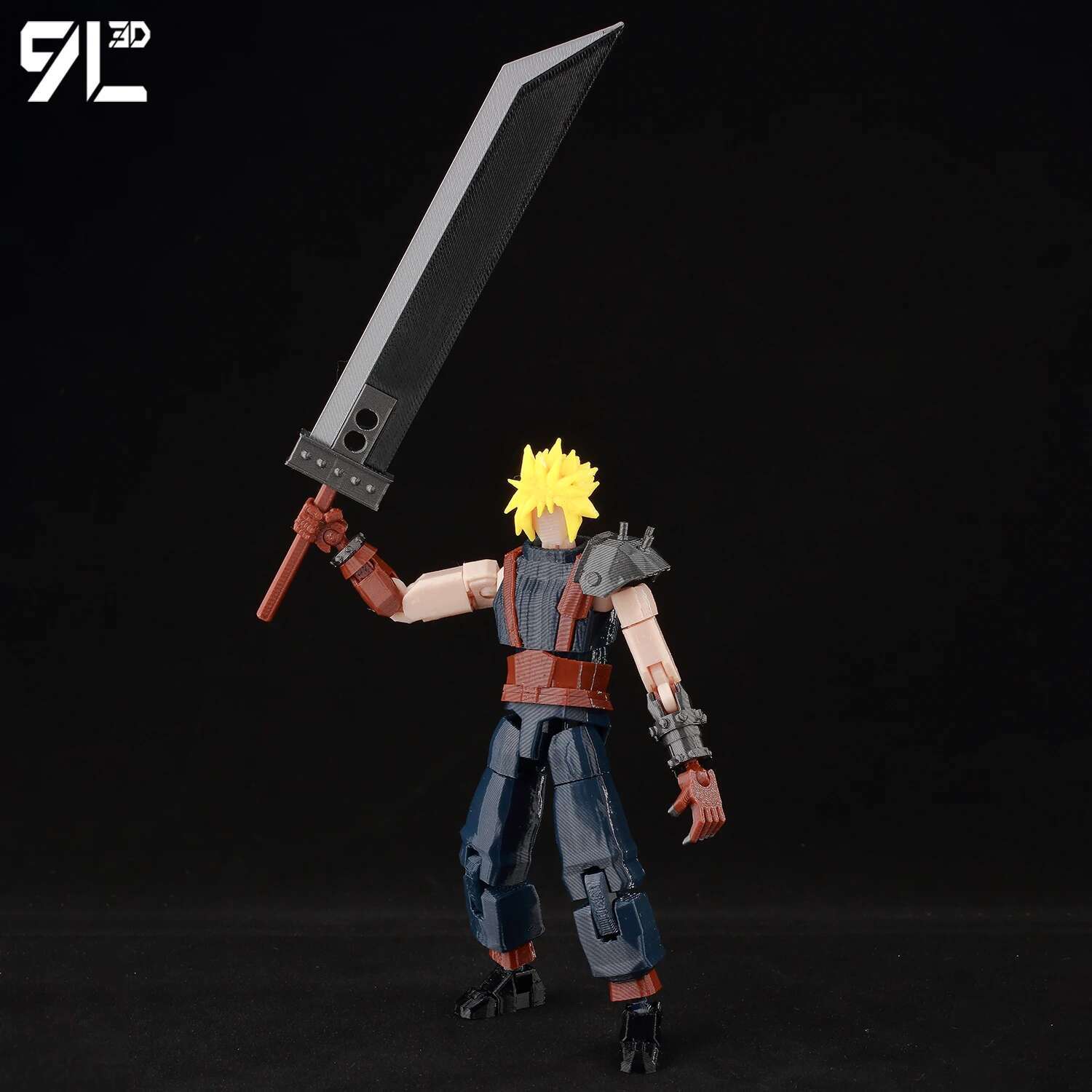 9L3D Cloud FFVII Figure Buster Sword Multi-Joint Articulated Lucky Dummy 13 Anime Action Model Posing Display Children Games toy popular