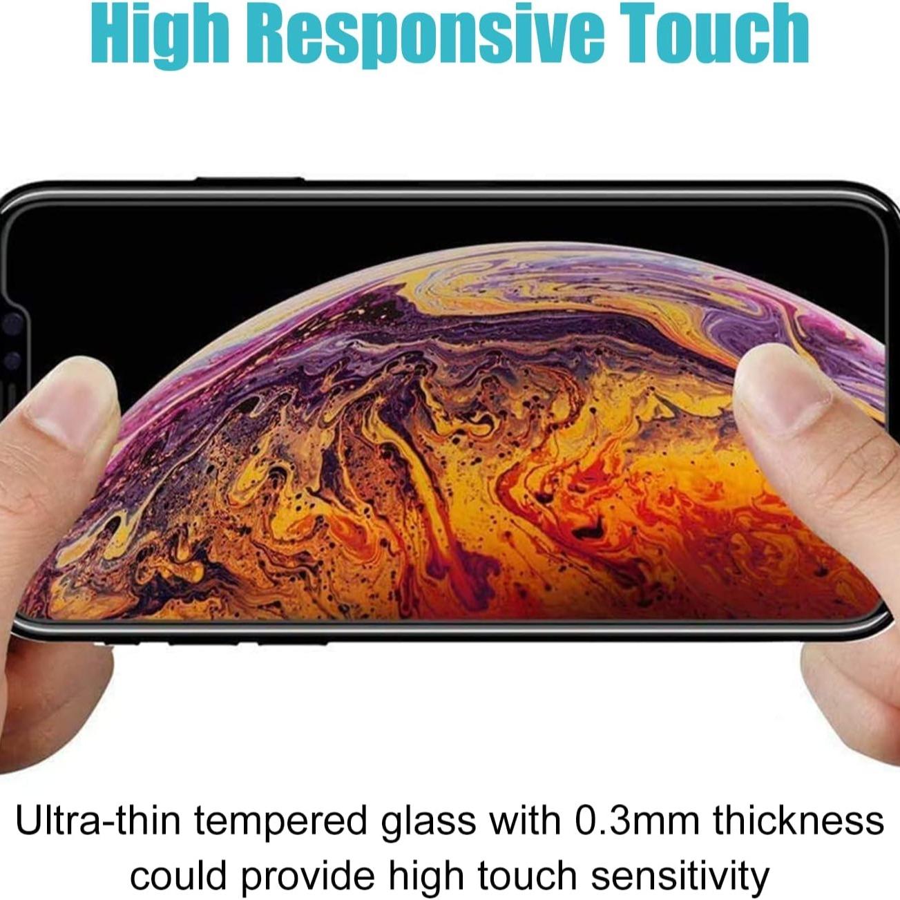 Privacy Screen Protector, 3 Counts Tempered Glass Phone Screen Protective Film, Anti-spy Phone Screen Protector, Phone Accessories Compatible with iPhone 11 12 13 14 15 Pro Max
