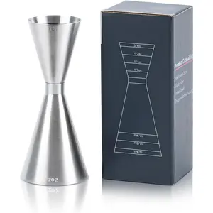 oz/ml Dual Markings Jigger for Bartending, 304 Stainless Steel Heavy Duty Double Cocktail Jigger with 7 Measurements Inside, Japanese Jigger Bar Tool for Bartender Home Bar Party 1 Pack