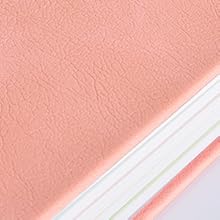 Hardcover Spiral Notebook Journal with Removable Dividers Tabs, 300 Pages Leather 5 Subject Notebook College Ruled, 8"x10" Large B5 Notebooks for Work School Note taking, Lined Journal for Women, Pink