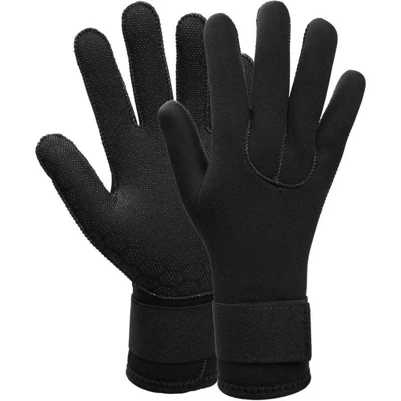 G6-3mm-Black GBS Neoprene Full Hand Scuba Diving Gloves, Unisex Water-Resistant Warm Wetsuit Gloves, Festive Party Gift (Home & Festive Party Supplies, Scuba Diving Equipment)
