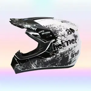 Unisex Off-Road Full Face Helmet - 26*37cm, Reinforced Outer Shell, Chinstrap Buckle, High-Quality Durable Materials, Spacious Interior Design, for Teens, Kart Racing, Bike Riding, ATV Use