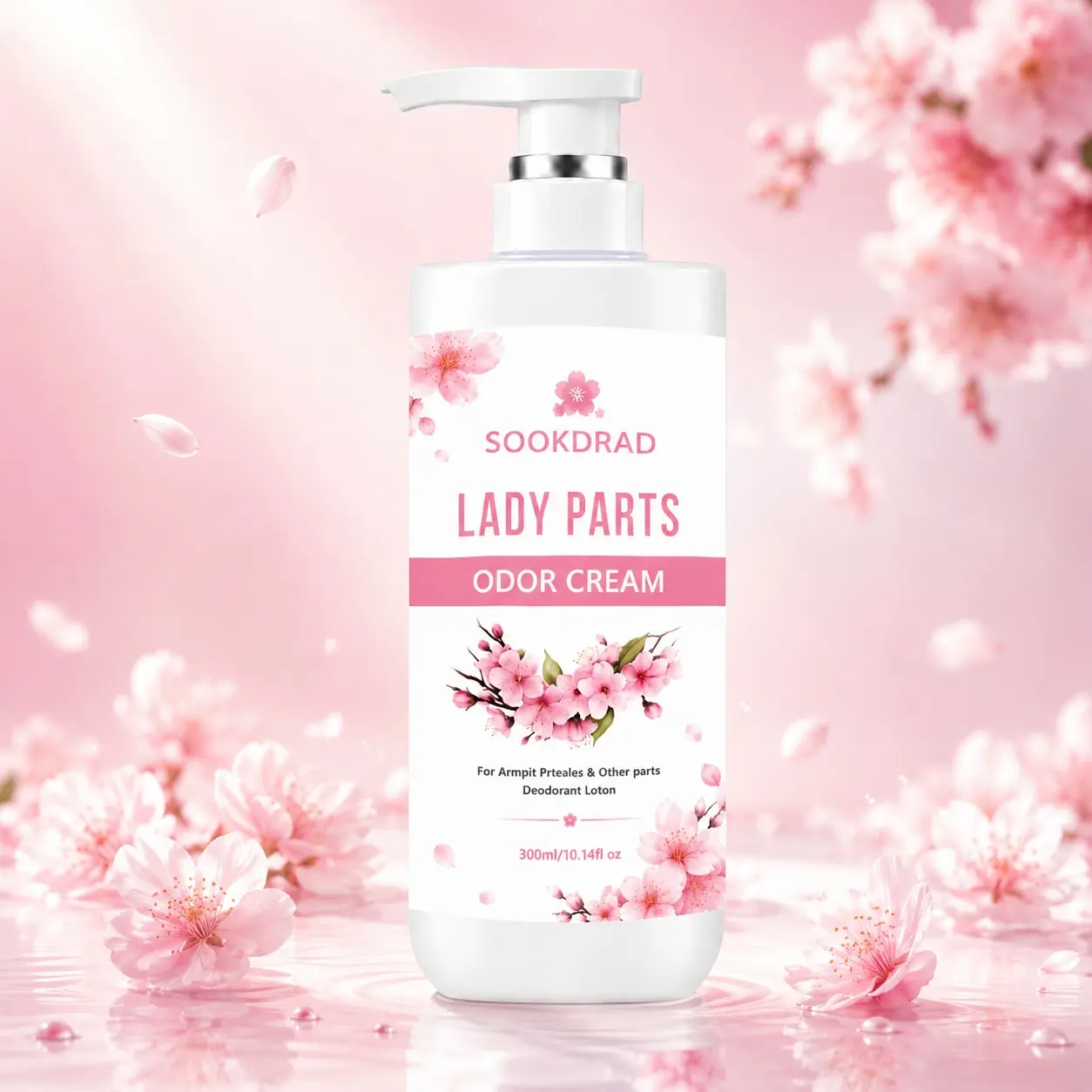 Odor Cream, deodorizing, for armpits and other parts, deodorant lotion, 300ml/10.14fl oz