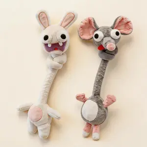 Long-Neck Evil Animal, Evil Rabbit Keychain, Mad Mouse Long-Shaped Bag Charm, Bunny Rat Bag Pendant Gift, Fun Birthday Present for Boys & Girls