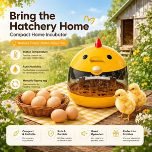 Home Use Small Chicken Duck Goose Egg Incubator, Automatic Water Addition, Smart Temperature Control, 5 Eggs Incubator