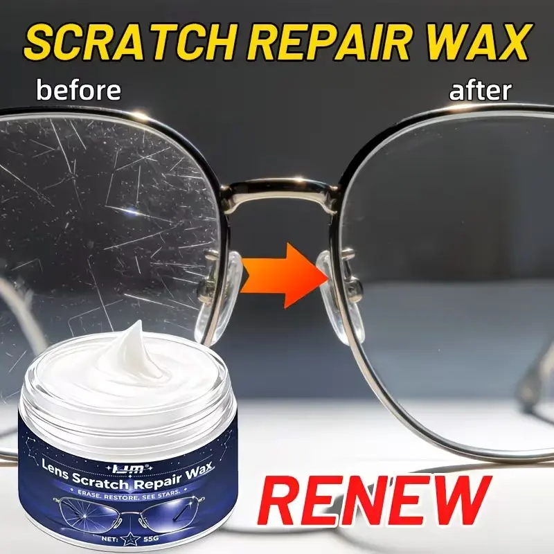 Quick Scratch Remover Gel for All Lens Types, Safe Formula for Eyeglasses, Car Windows, Mirrors, Helmets, Goggles, Brand Kjm