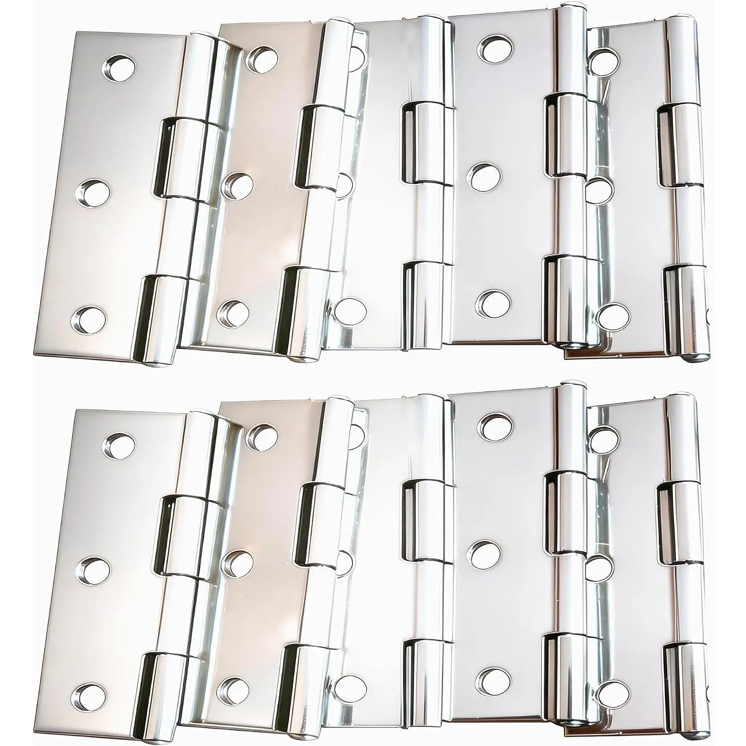 10 Pack Stainless Steel Long Door Hinges 2.15 x 1.3 Inch for Home Furniture Hardware