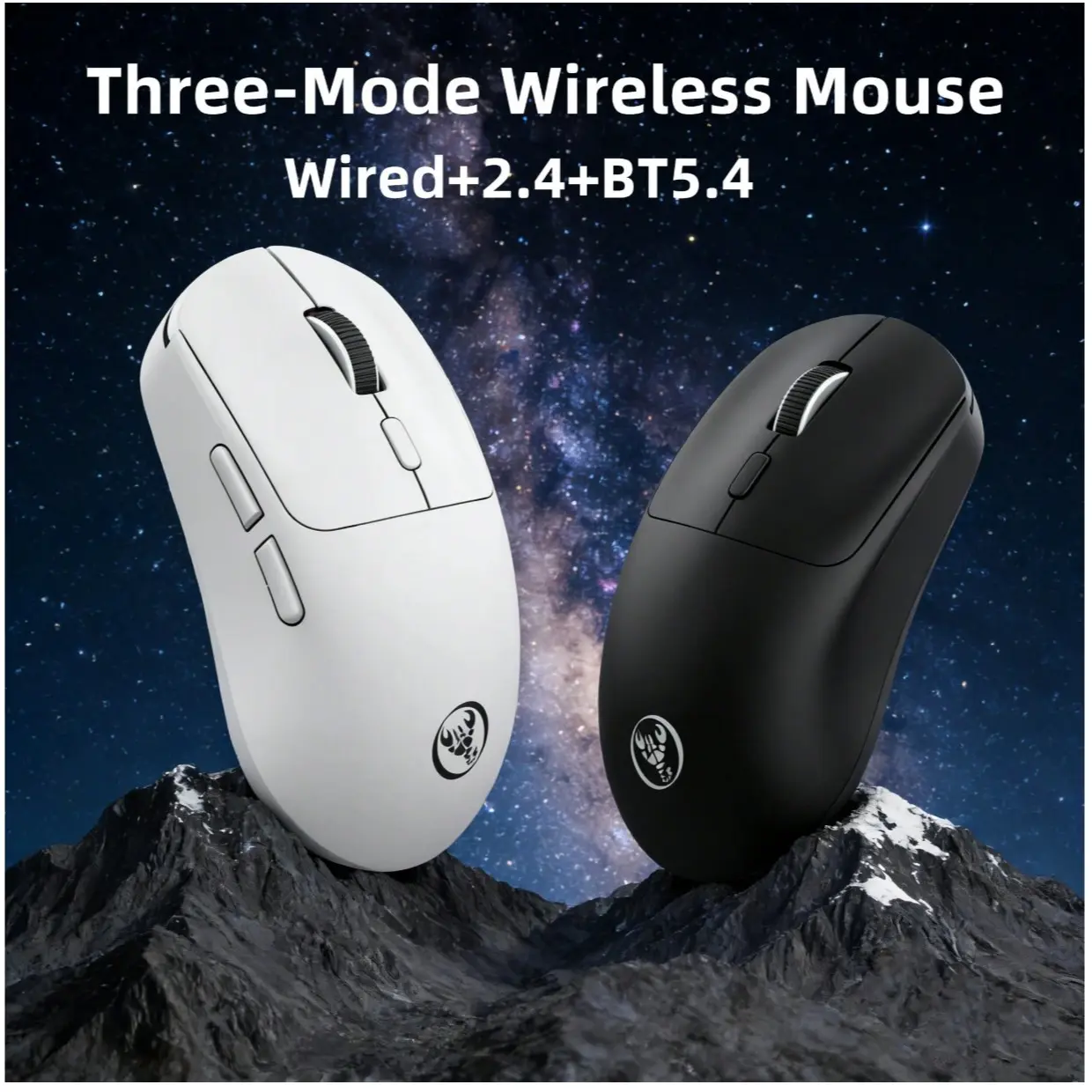 3-Mode Bluetooth-compatible Gaming Mouse, Rechargeable 2.4g USB Wireless RGB Backlit, Compatible with iPad, Tablet, Laptop, Perfect Gift