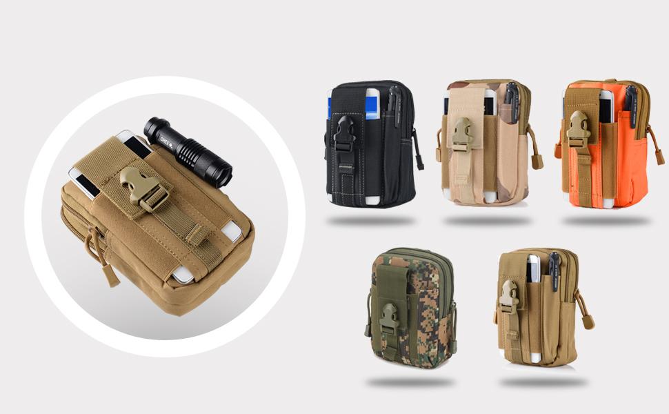 Tactical Waist Belt Bag |   Universal Outdoor EDC Military Holster Wallet Pouch Phone Case Gadget Pocket for iPhone Samsung