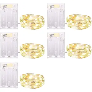 Fairy Lights Battery Operated, 5 Pack 7 FT 20 LED Fairy Lights with Timer, String Light Battery Powered, Silver Wire Christmas Light for Bedroom Party Wedding Decorations, Warm Whitefidget toys