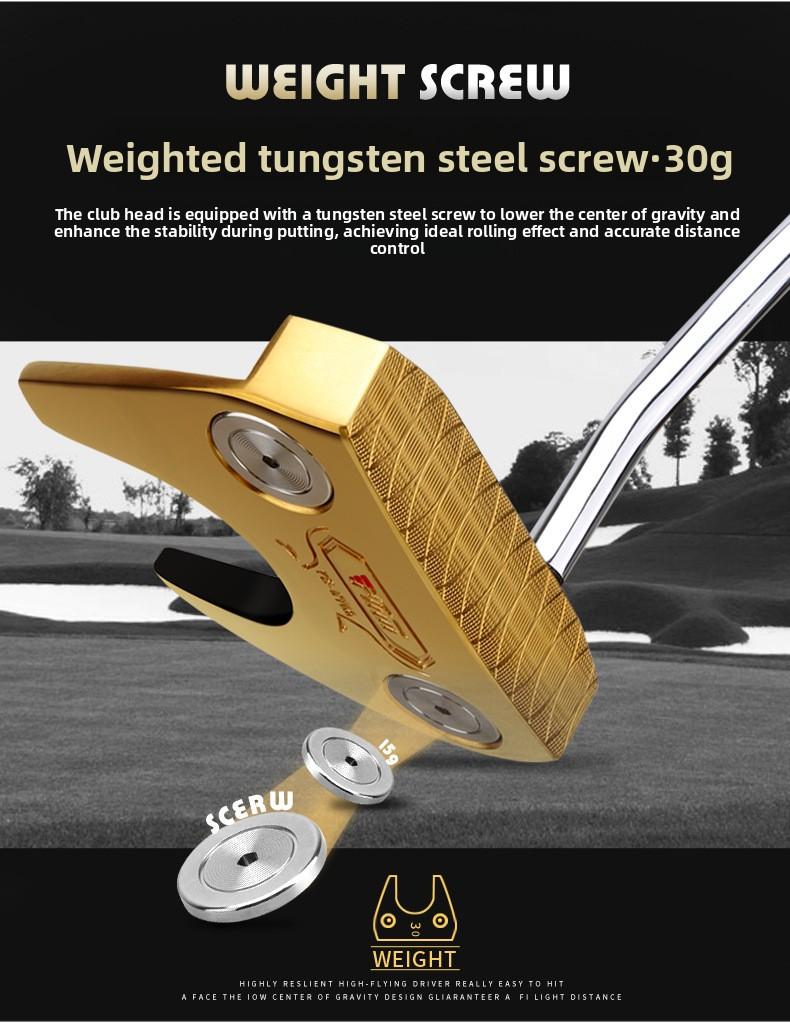 Golf Putter - Men's & Women's - Stainless Steel Stepless Shaft, Low Center of Gravity