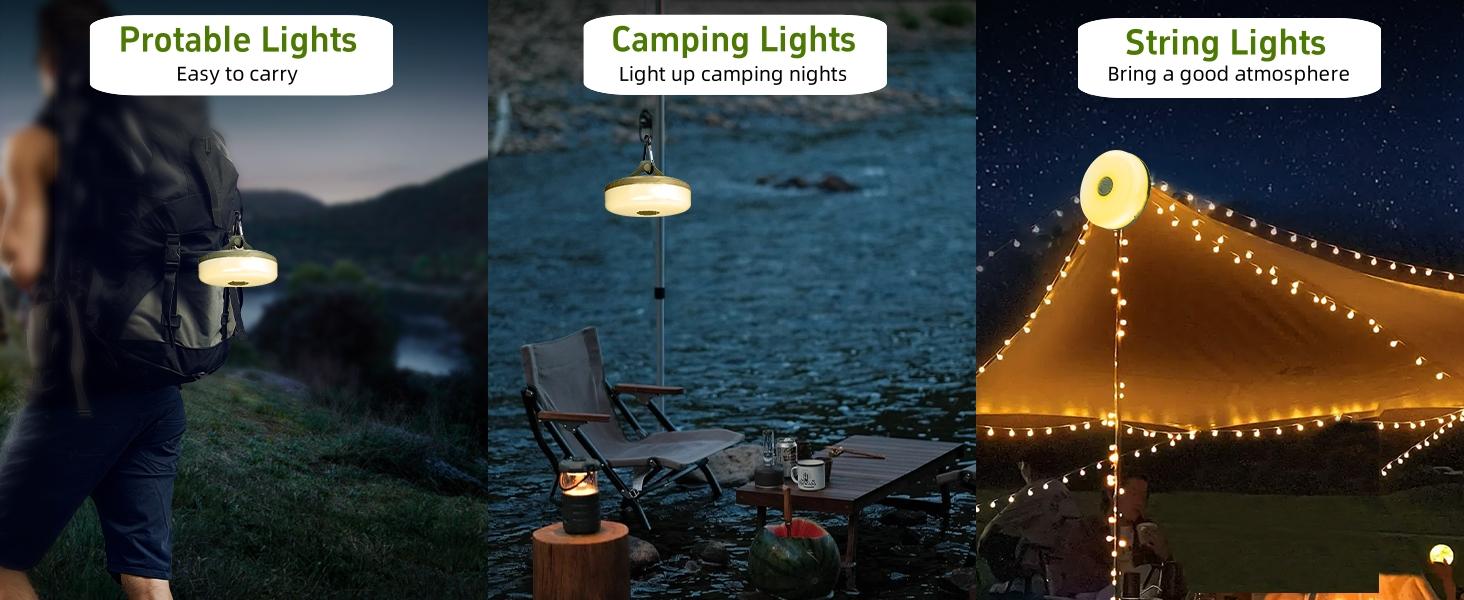 Solar  String Lights, 39.4FT Fairy String Lights 150LEDs, Portable Waterproof  Lamp with 8 Lighting Modes, Hanging Rechargeable Tent Lantern for Awning Garden Party Decor-Remote Control camping durable brightness