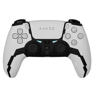 AJAZZ GP100 PS wireless game controller dual-mode wired+BT game controller Hall joystick linear trigger six axis motion sensing macro programming asymmetric rotor motor e-sports game controller multi system compatibility support system PS4, PC