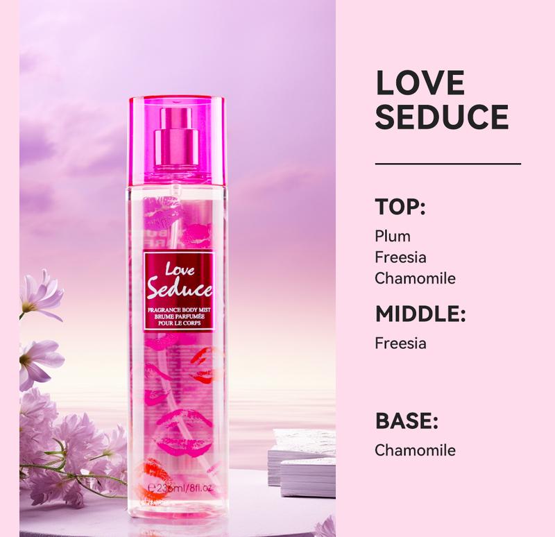 8 Fl Oz Hair & Body Fragrance Mist for Women - Long-Lasting Perfume, Perfect for Dating, Parties and Gift Giving Floral Amber