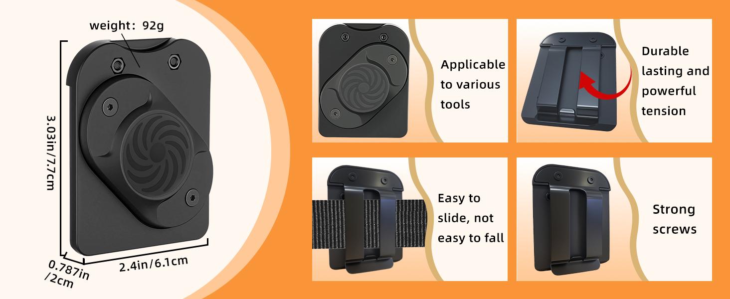 Magnetic Tool Holder, Strong Clip-On Belt Magnet Holster, Neodymium Magnet for Screws, Nails, Hammer, Pliers, Drill Bit, Wrench, Spanner and Any Magnet Hardware