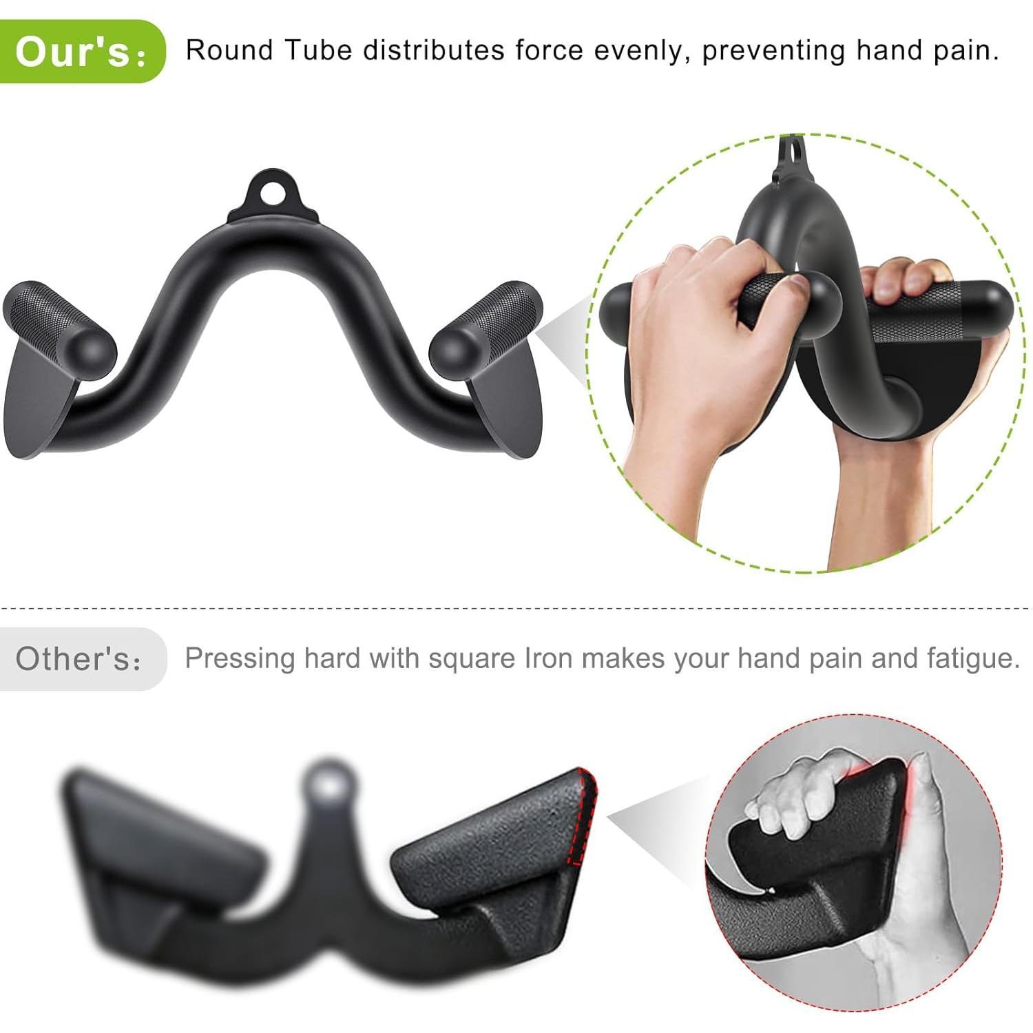 LAT Pull Down Bars Machine Attachment Heavy Duty Steel Tubing Structure Gym Workout Attachments Triceps Press Down Bar for Machine Strength V-Bar Rowing Set LAT Pull Down Bars Machine Attachment Heavy Duty Steel Tubing Structure Gym Workout Attachments Triceps Press Down Bar for Machine Strength V-Bar Rowing Set