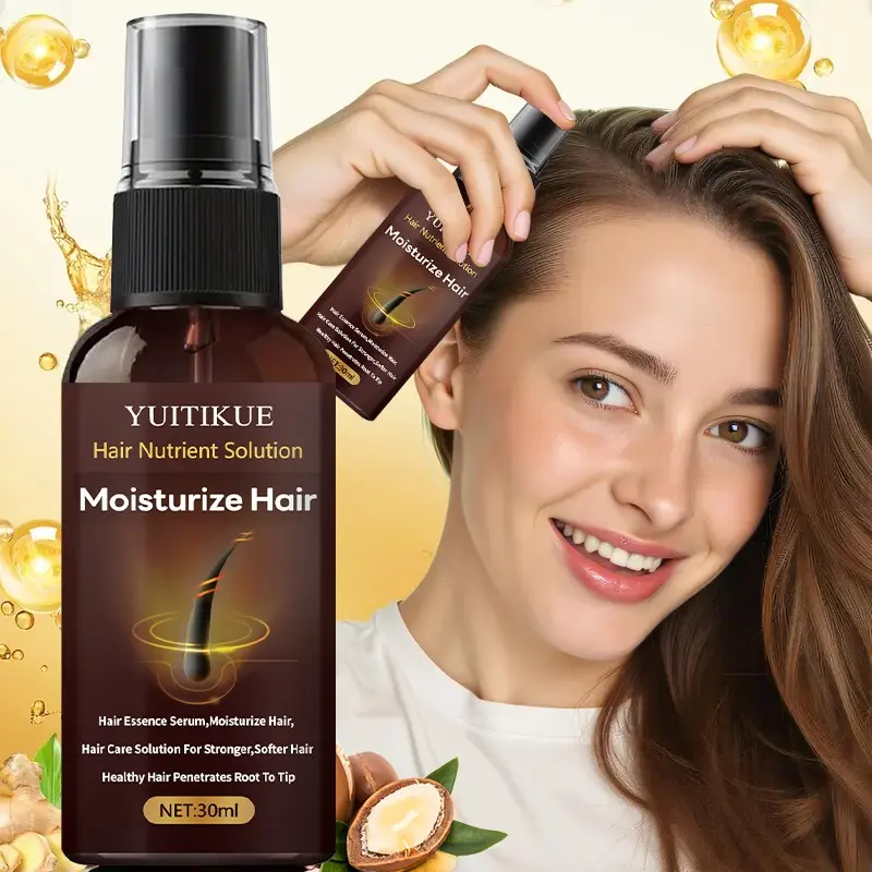 Yuitikue Hair Essence Spray, Biotin Enriched Collagen Moisturizing Nourishing, 30ML Liquid Hair Care, Hydrating and Conditioning Formula