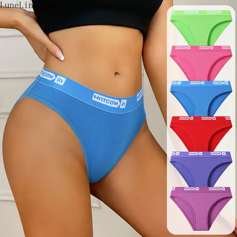 Teen Girls' 6PCS Female Macaron Color Cotton Bikini Underwear - Bikini Cut, Antibacterial Crotch, Prop 65 Safe, Sporty All Seasons Sports Underwear, Sporty Sports Underwear
