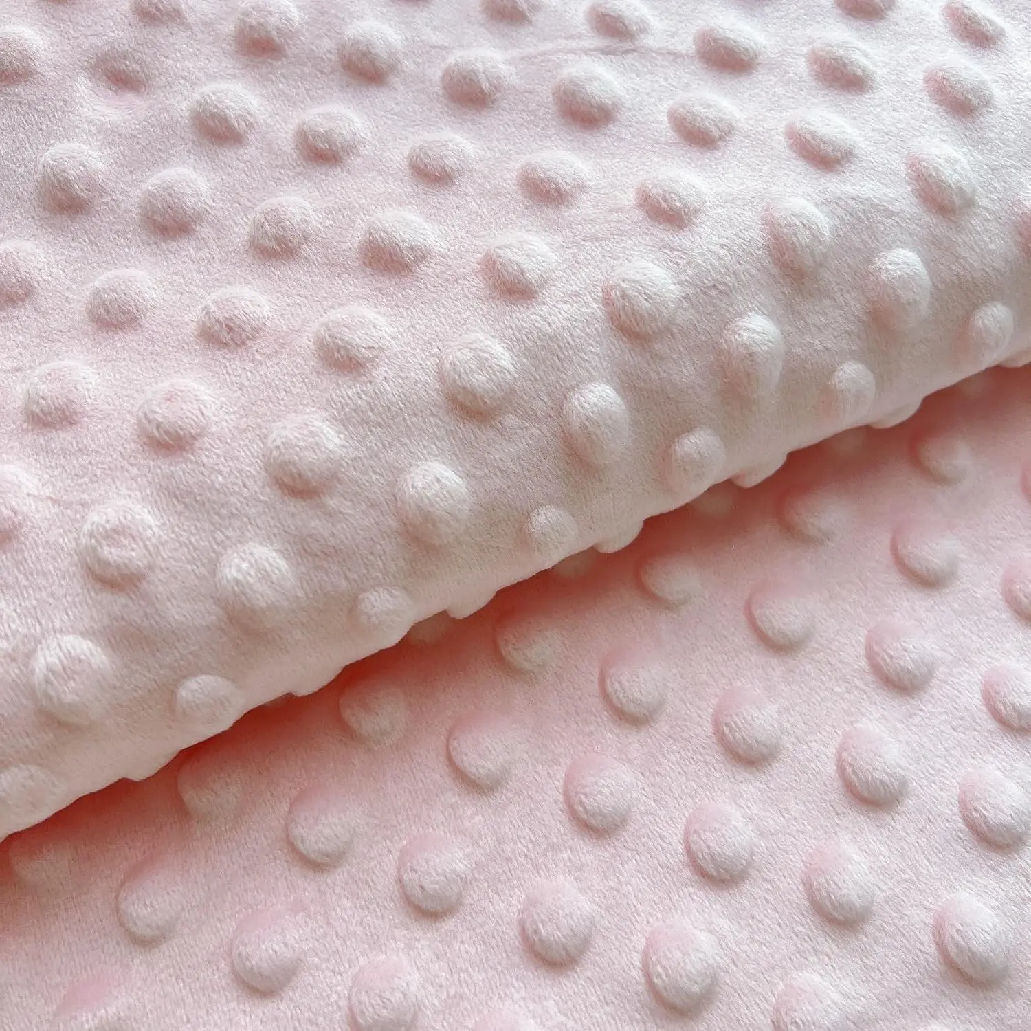 Minky Dot Fabric 1 Yard x 62.6 Inch - Soft Plush Fleece Fabric by The Yard for Blankets, Pillow Covers, Clothing, Scarves, Quilting, Patchwork, Cushions & DIY Sewing Supplies (Light Pink)Gift