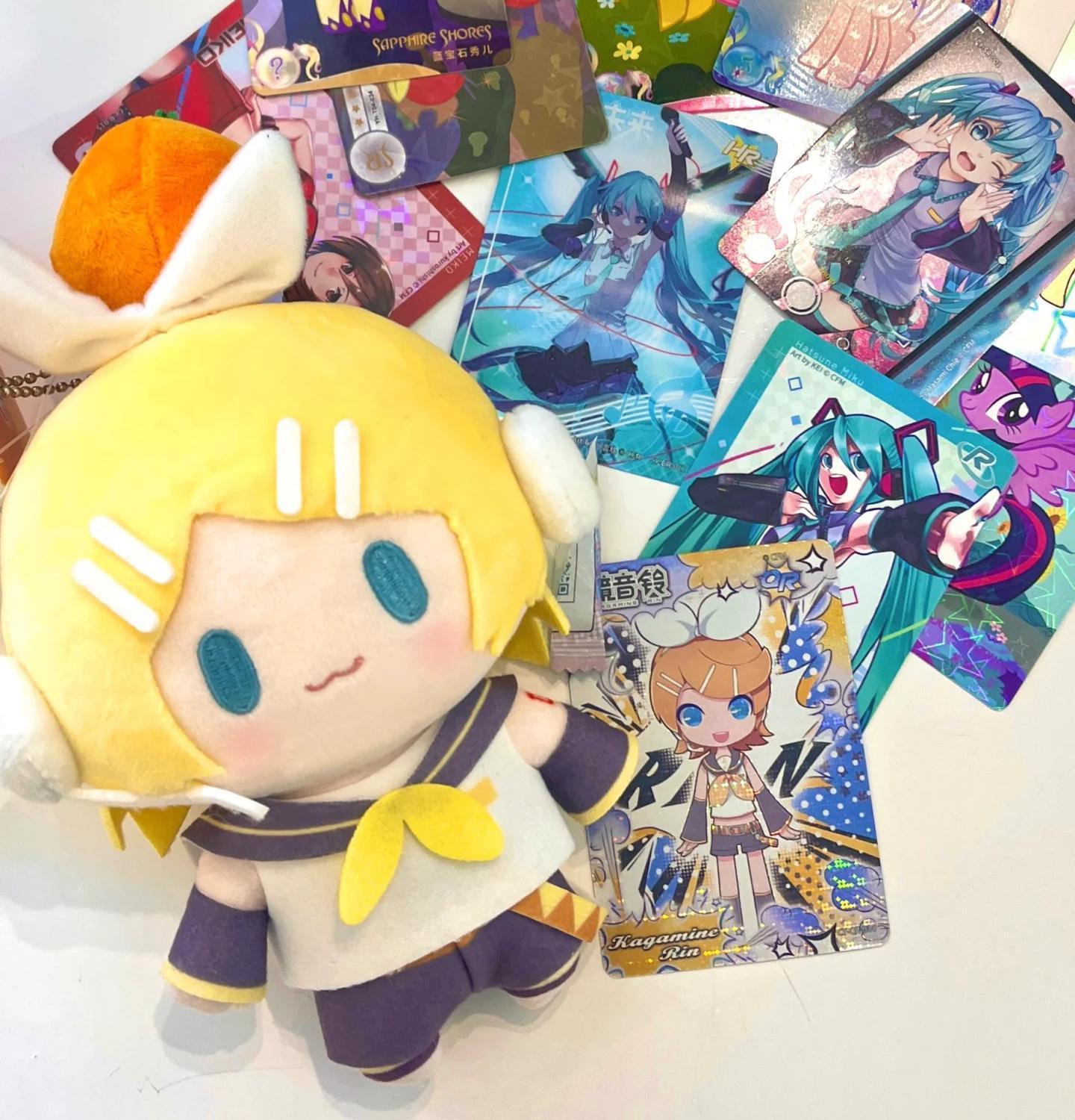 Hatsune Miku Plush Doll Toys Kagamine Len Rin Backpack Keychain Cute Stuffed Dolls Collection Model Ornament Toy Girls Gift