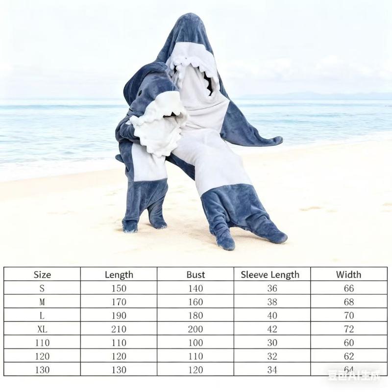 Shark Blanket Hoodie Onesie For Adult Cozy Flannel Throw Wearable Animals Costume For Christmas Gifts Shark Blanket Hoodie Onesie For Adult Cozy Flannel Throw Wearable Animals Costume For Christmas Gifts