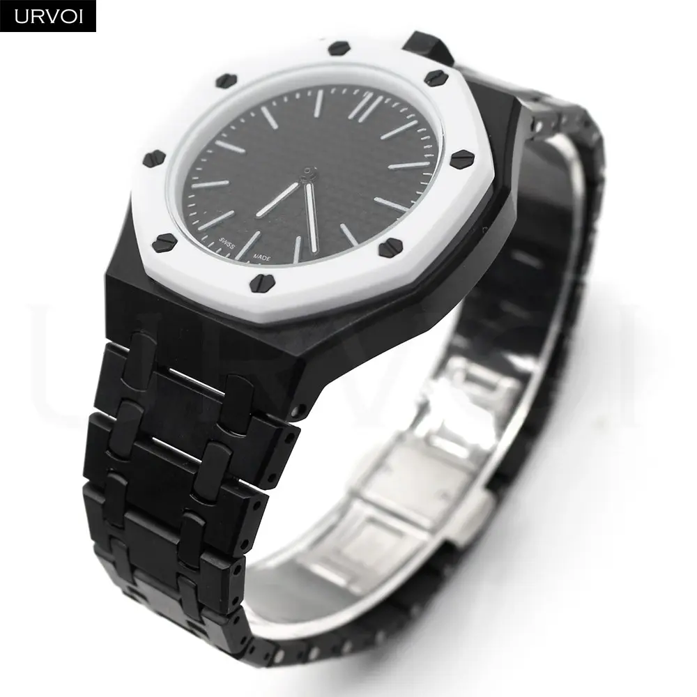 URVOI Bioceramic Band for Swatch x AP Royal Pop Pocket Watch switch to Wristwatch design 2 in 1 Case strap Butterfly closure Watch Straps