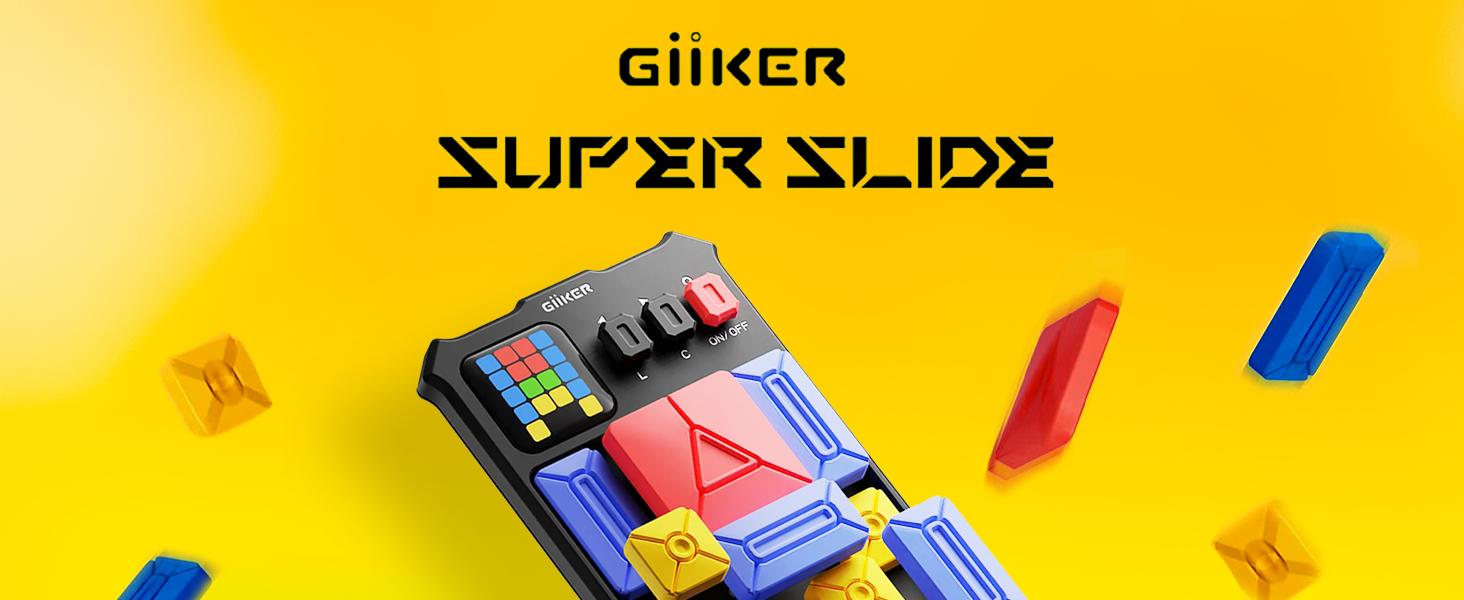 Super Slide Puzzle Game - 500+ Challenges Brain Teaser Toy for Unisex Children, Road Trips Activity, Birthday Gift Easter Basket Stuffer