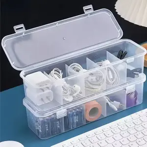 Multifunctional Cable Organizer Box Set, Durable Plastic Storage Solution for Home & Office Use, Ideal for Organizing Various Items