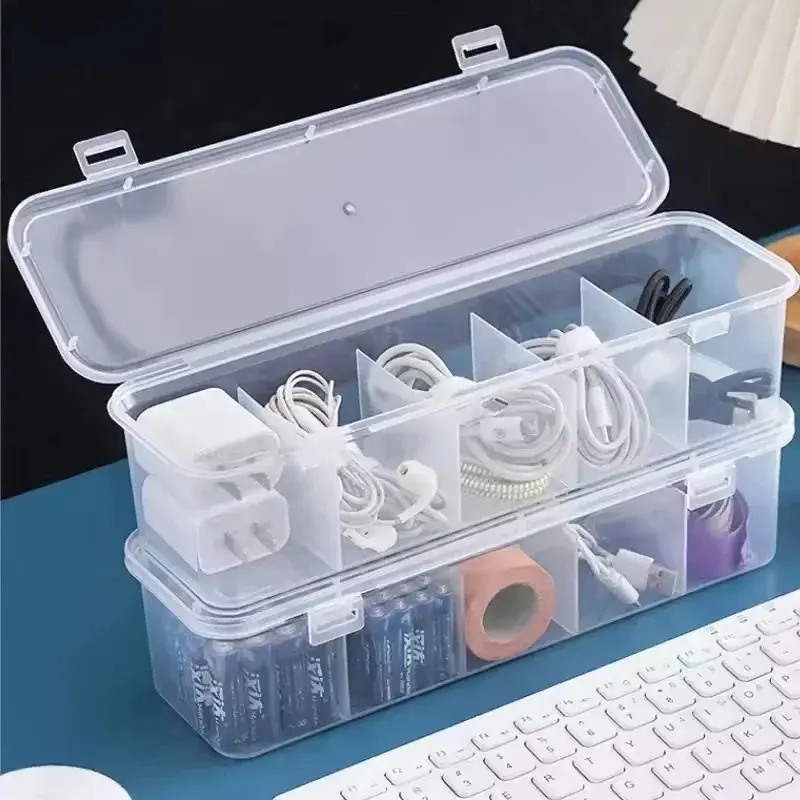 Multifunctional Cable Organizer Box Set, Durable Plastic Storage Solution for Home & Office Use, Ideal for Organizing Various Items