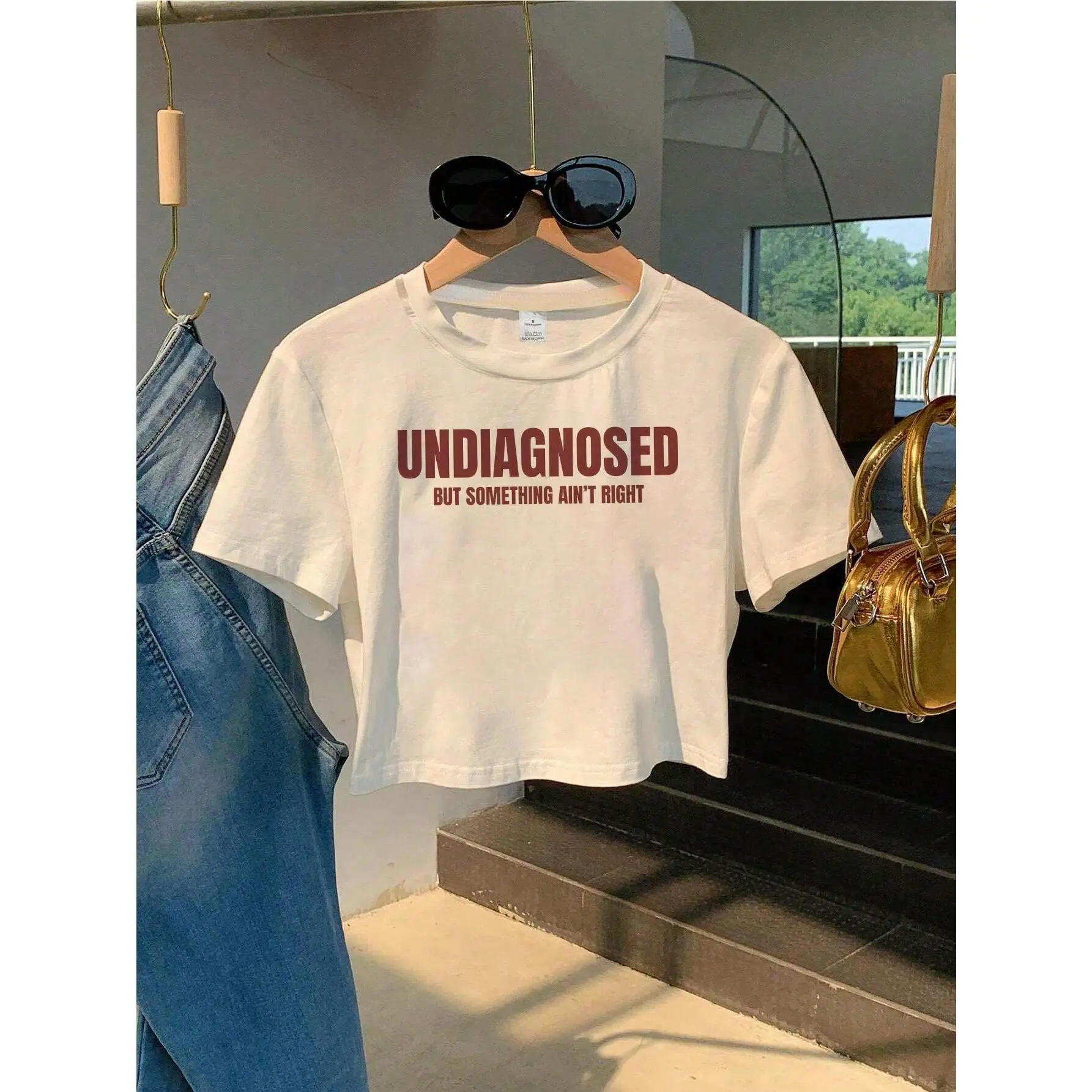 Undiagnosed But Something Ain't Right Print Crop Tank Top, Sleeveless Casual Top For Summer & Spring, Women's ClothingCropped Short Sleeve T Shirt,Coq Slim Shape Men's Moisture Wicking T-Shirt baggy compression Monaco Club Flag Hoodie bass pro gaiter