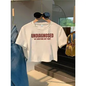 Undiagnosed But Something Ain't Right Print Crop Tank Top, Sleeveless Casual Top For Summer & Spring, Women's ClothingCropped Short Sleeve T Shirt,Coq Slim Shape Men's Moisture Wicking T-Shirt baggy compression Monaco Club Flag Hoodie bass pro gaiter
